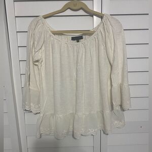 Ivory Embroidered Women's Top